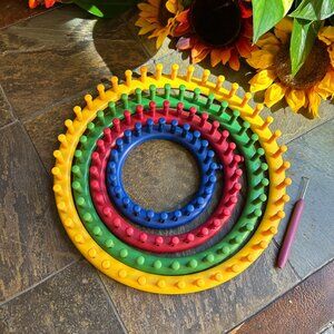 Knifty Knitter Circular Knitting Looms – Set of 4